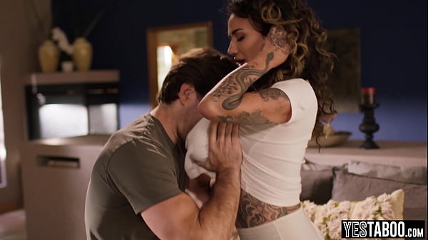 Cunning sly godson tricks and rails big boobs tattooed MILF rough