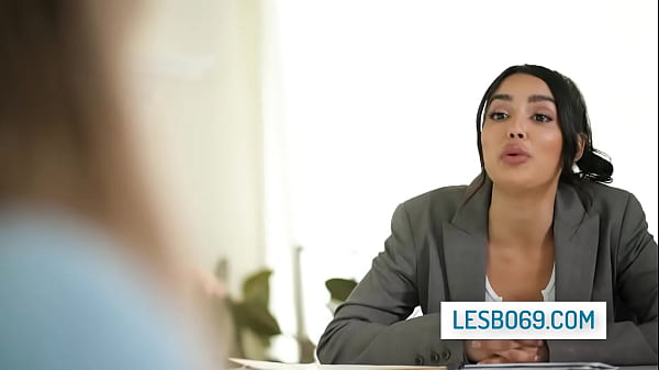 Horny lesbian lawyer Vanessa Sky seduce and fuck with her big tits milf client Kayley Gunner