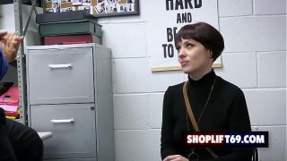 Redhead shoplifter teacher Jessica Ryan learns her lesson on the hard way for stealing at the store