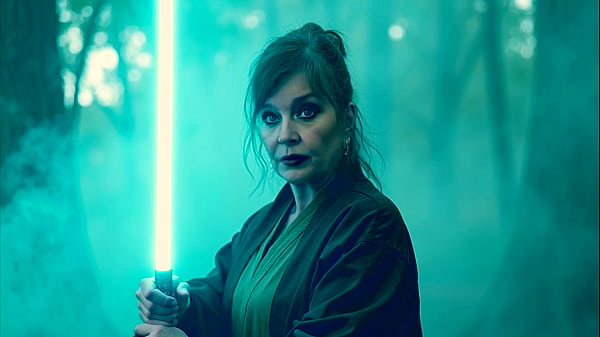 Granny Princess Leia: Sucking Han Solo While Stroking Herself – Solo!