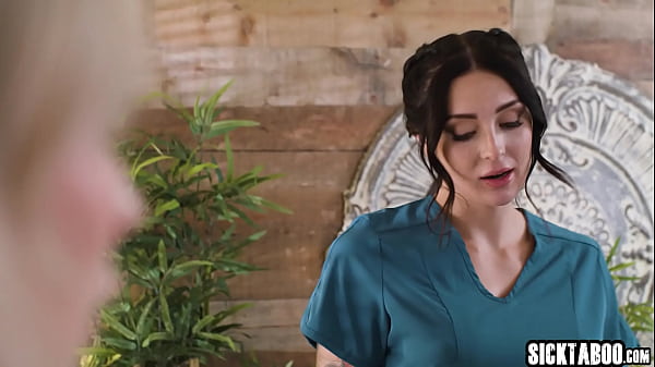 Hot massage practice and hot lesbian sex with Lilly Bell and Charlotte Sins