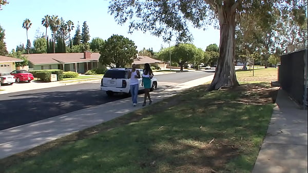 Fucking big boobed black milf mom