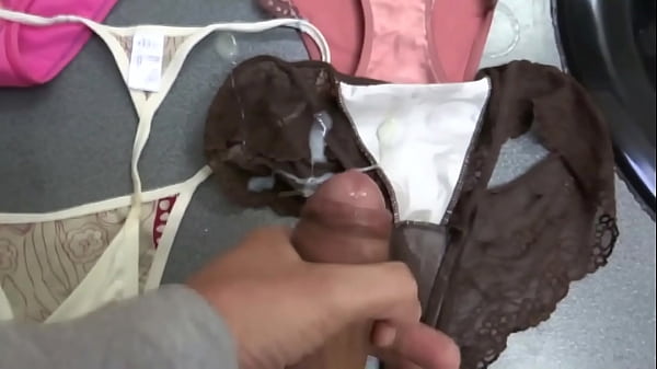 I jerk off and cum in my wife’s used panties, great compilation