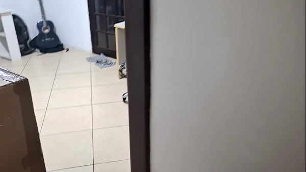 The stepson asks his stepmother for help so he can cum.