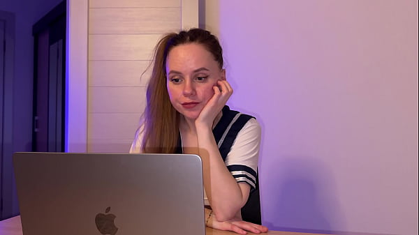 I got cum in my tight pussy during zoom class