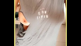 Wifey lets you see down her shirt and exposing her perfect tits.